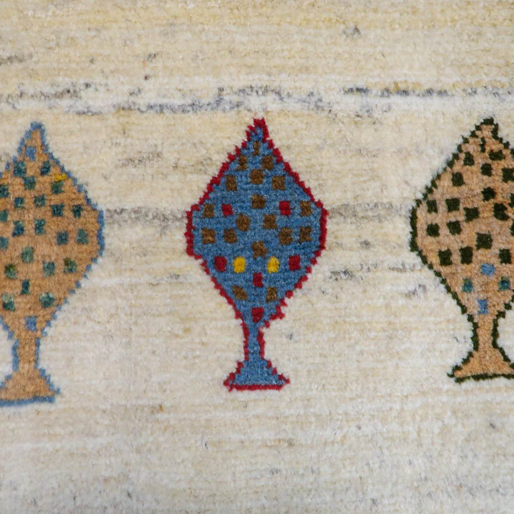 【セミオーダー受付中】  サイズ変更OK　カラー変更OK イラン　シラーズ産　ギャッベ 　（bl-11332）