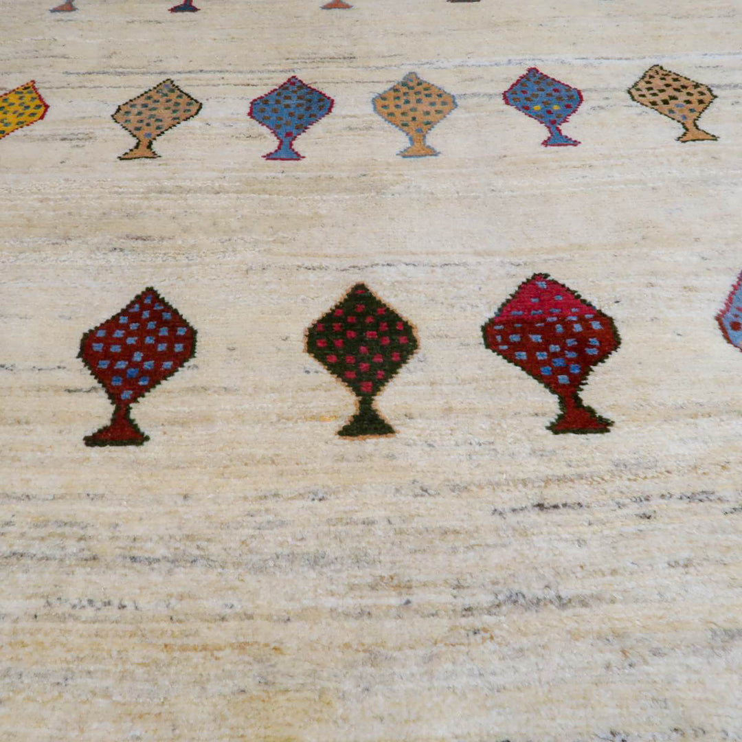 【セミオーダー受付中】  サイズ変更OK　カラー変更OK イラン　シラーズ産　ギャッベ 　（bl-11332）