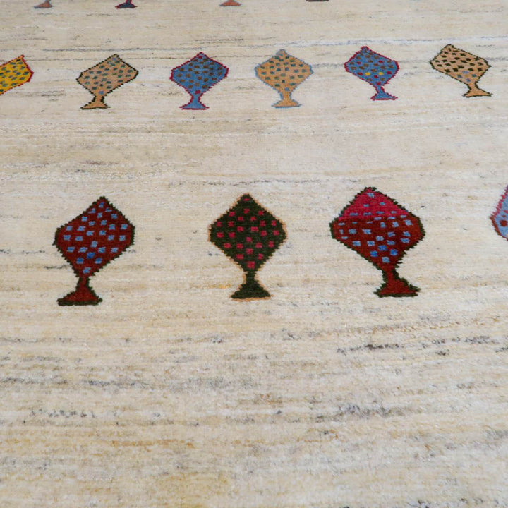 【セミオーダー受付中】  サイズ変更OK　カラー変更OK イラン　シラーズ産　ギャッベ 　（bl-11332）