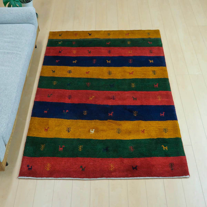 【セミオーダー受付中】  サイズ変更OK　カラー変更OK イラン　シラーズ産　ギャッベ 　（bl-11333）