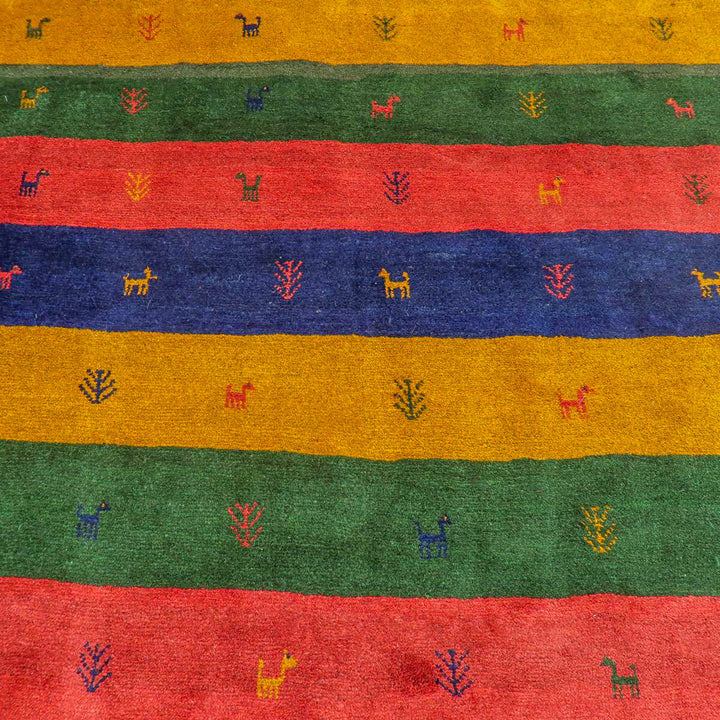 【セミオーダー受付中】  サイズ変更OK　カラー変更OK イラン　シラーズ産　ギャッベ 　（bl-11333）