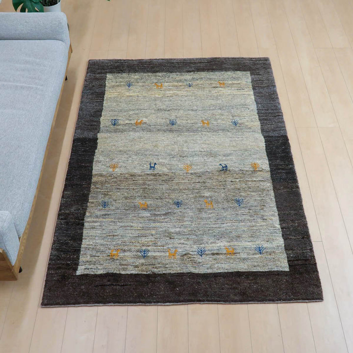 【セミオーダー受付中】  サイズ変更OK　カラー変更OK イラン　シラーズ産　ギャッベ 　（bl-11334）