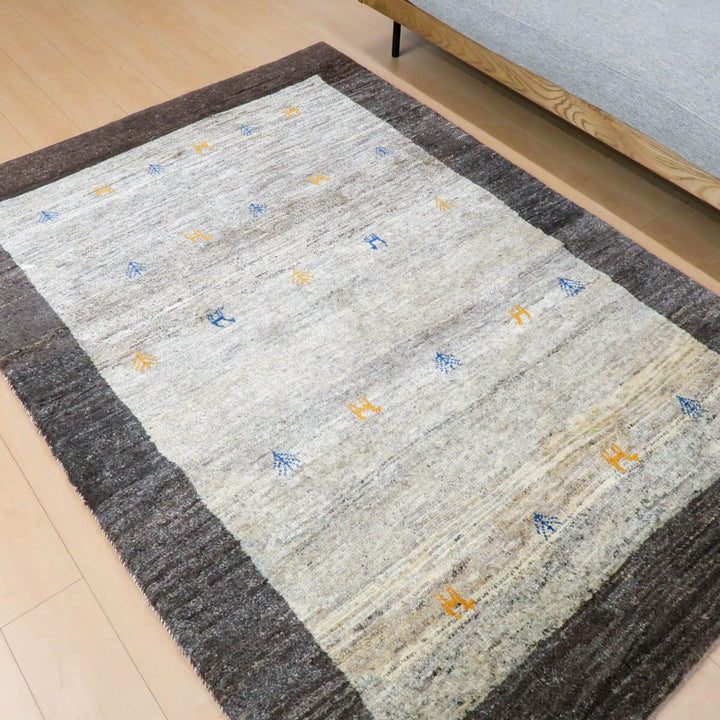 【セミオーダー受付中】  サイズ変更OK　カラー変更OK イラン　シラーズ産　ギャッベ 　（bl-11334）