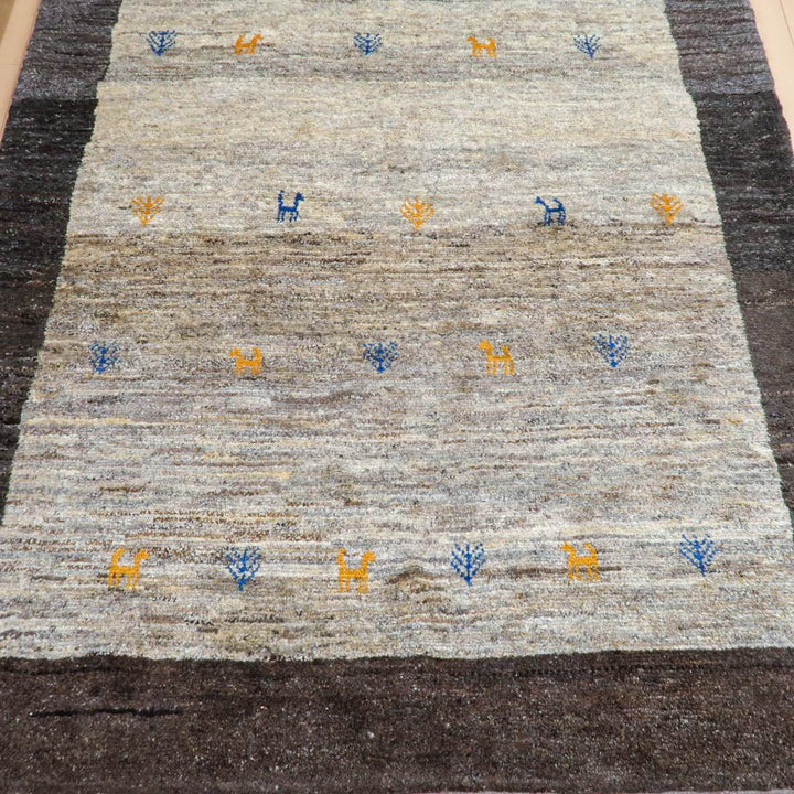 【セミオーダー受付中】  サイズ変更OK　カラー変更OK イラン　シラーズ産　ギャッベ 　（bl-11334）