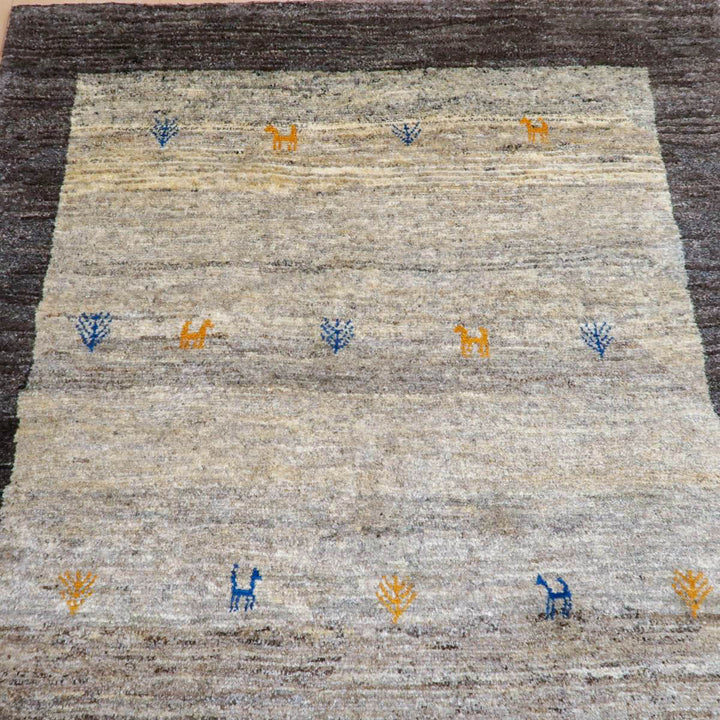 【セミオーダー受付中】  サイズ変更OK　カラー変更OK イラン　シラーズ産　ギャッベ 　（bl-11334）