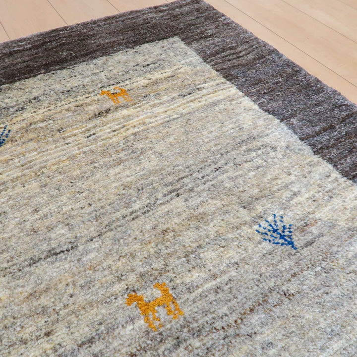 【セミオーダー受付中】  サイズ変更OK　カラー変更OK イラン　シラーズ産　ギャッベ 　（bl-11334）