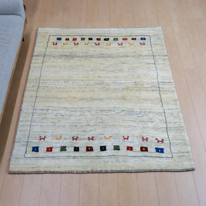 【セミオーダー受付中】  サイズ変更OK　カラー変更OK イラン　シラーズ産　ギャッベ 　（bl-11335）