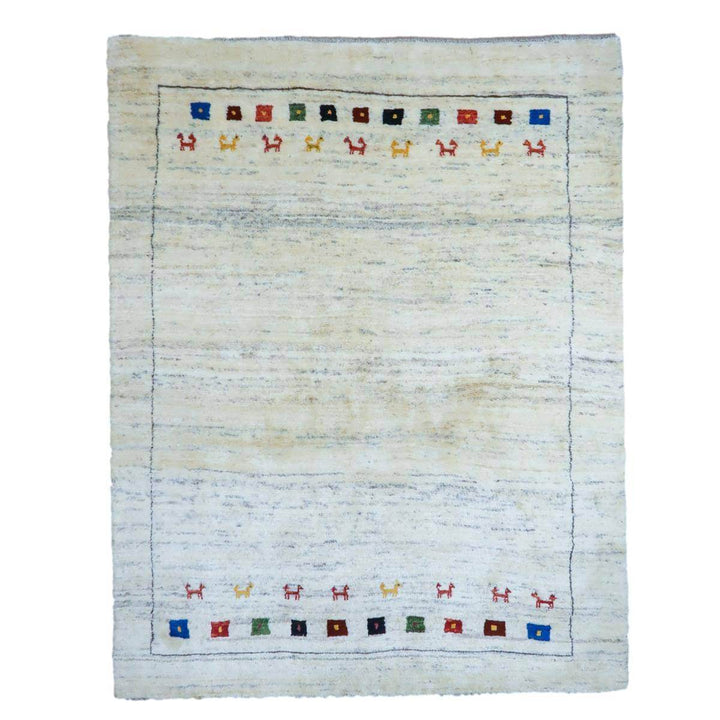 【セミオーダー受付中】  サイズ変更OK　カラー変更OK イラン　シラーズ産　ギャッベ 　（bl-11335）