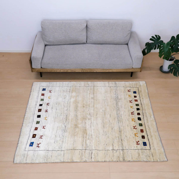 【セミオーダー受付中】  サイズ変更OK　カラー変更OK イラン　シラーズ産　ギャッベ 　（bl-11335）