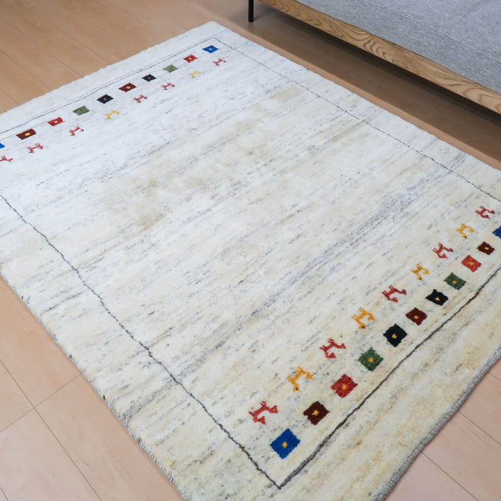 【セミオーダー受付中】  サイズ変更OK　カラー変更OK イラン　シラーズ産　ギャッベ 　（bl-11335）