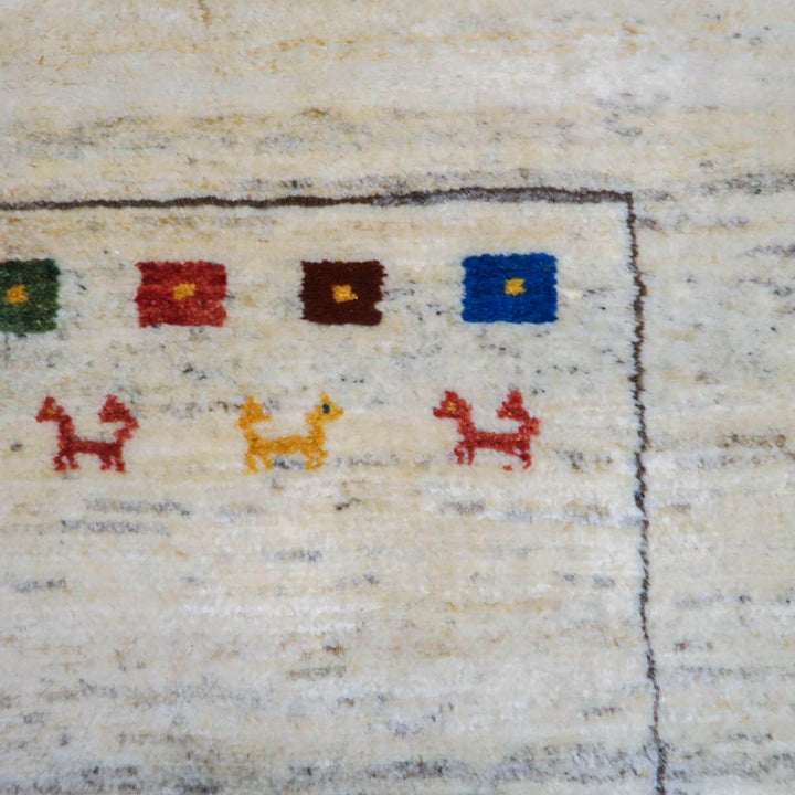 【セミオーダー受付中】  サイズ変更OK　カラー変更OK イラン　シラーズ産　ギャッベ 　（bl-11335）