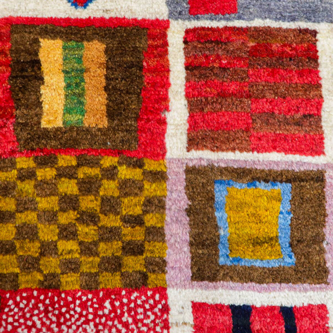 【セミオーダー受付中】  サイズ変更OK　カラー変更OK イラン　シラーズ産　ギャッベ 　（bl-11336）