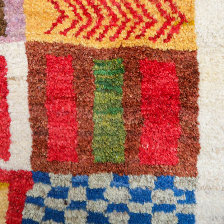 【セミオーダー受付中】  サイズ変更OK　カラー変更OK イラン　シラーズ産　ギャッベ 　（bl-11336）