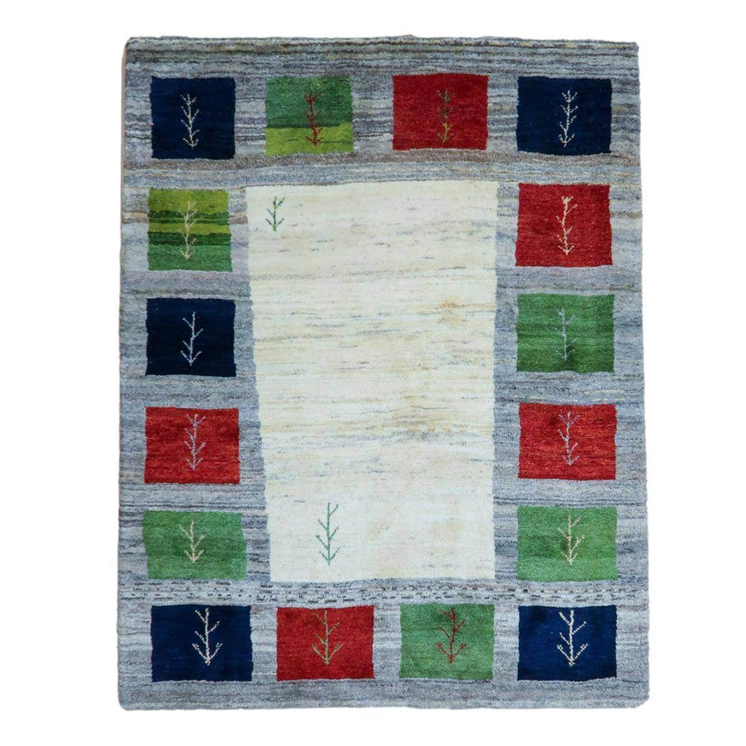 【セミオーダー受付中】  サイズ変更OK　カラー変更OK イラン　シラーズ産　ギャッベ 　（bl-11337）