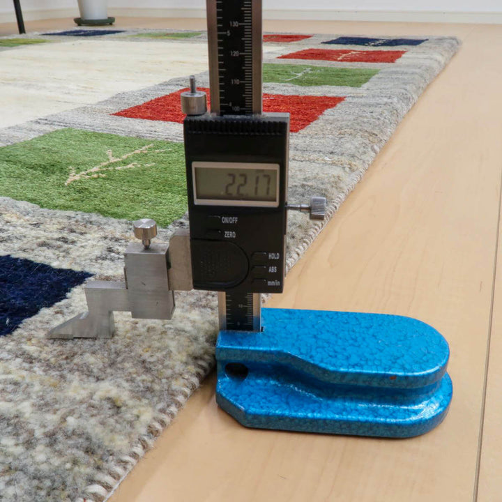 【セミオーダー受付中】  サイズ変更OK　カラー変更OK イラン　シラーズ産　ギャッベ 　（bl-11337）