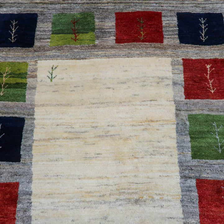 【セミオーダー受付中】  サイズ変更OK　カラー変更OK イラン　シラーズ産　ギャッベ 　（bl-11337）