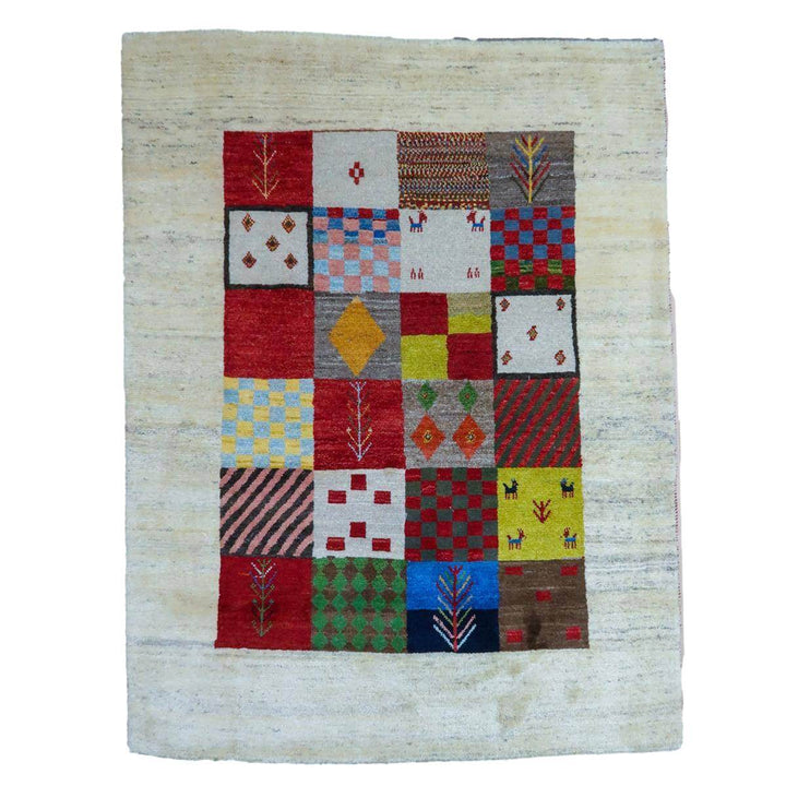 【セミオーダー受付中】  サイズ変更OK　カラー変更OK イラン　シラーズ産　ギャッベ 　（bl-11338）