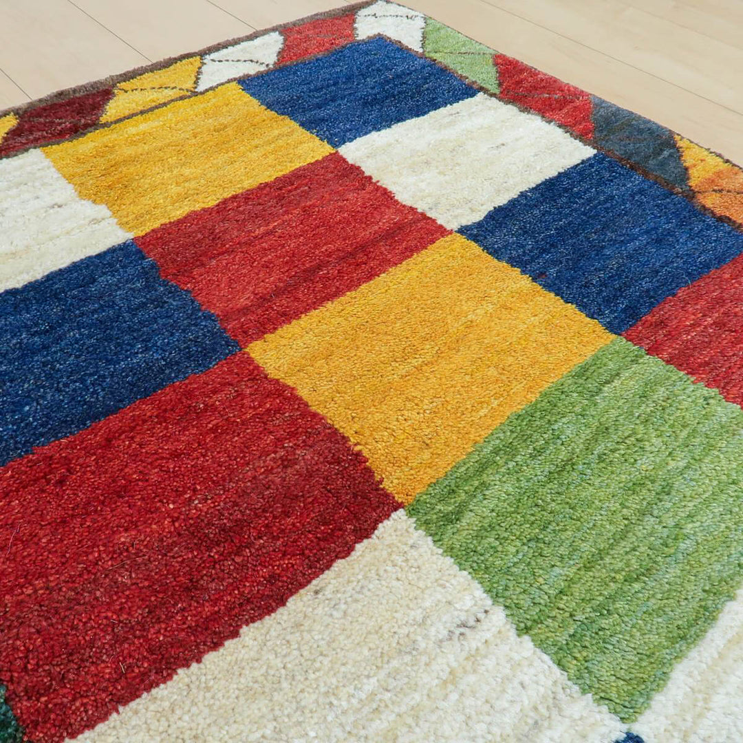 【セミオーダー受付中】  サイズ変更OK　カラー変更OK イラン　シラーズ産　ギャッベ 　（bl-11339）