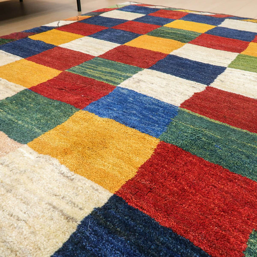 【セミオーダー受付中】  サイズ変更OK　カラー変更OK イラン　シラーズ産　ギャッベ 　（bl-11339）