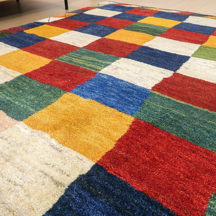 【セミオーダー受付中】  サイズ変更OK　カラー変更OK イラン　シラーズ産　ギャッベ 　（bl-11339）