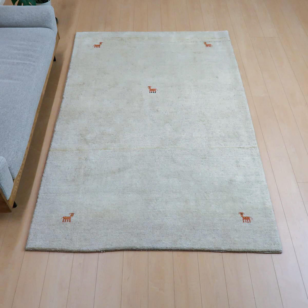 【セミオーダー受付中】  サイズ変更OK　カラー変更OK イラン　シラーズ産　ギャッベ 　（bl-11340）