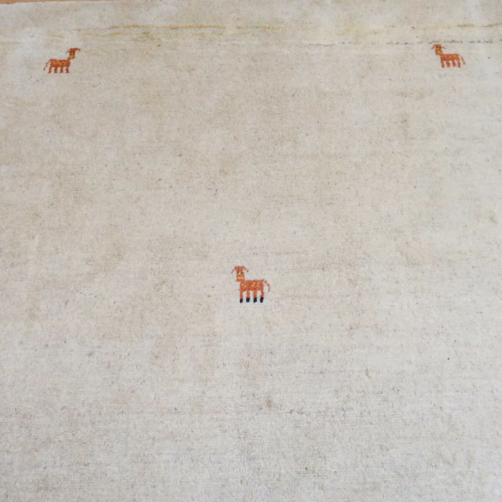 【セミオーダー受付中】  サイズ変更OK　カラー変更OK イラン　シラーズ産　ギャッベ 　（bl-11340）