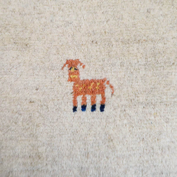 【セミオーダー受付中】  サイズ変更OK　カラー変更OK イラン　シラーズ産　ギャッベ 　（bl-11340）