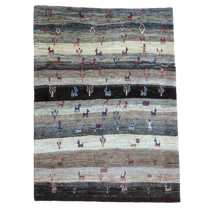 【セミオーダー受付中】  サイズ変更OK　カラー変更OK イラン　シラーズ産　ギャッベ 　（bl-11342）