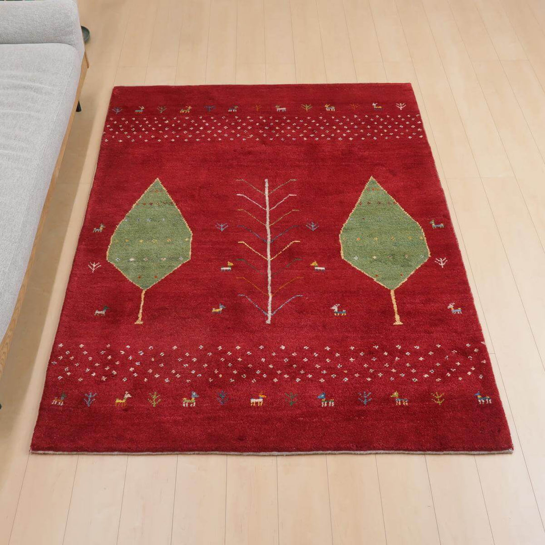 【セミオーダー受付中】  サイズ変更OK　カラー変更OK イラン　シラーズ産　ギャッベ 　（bl-11347）