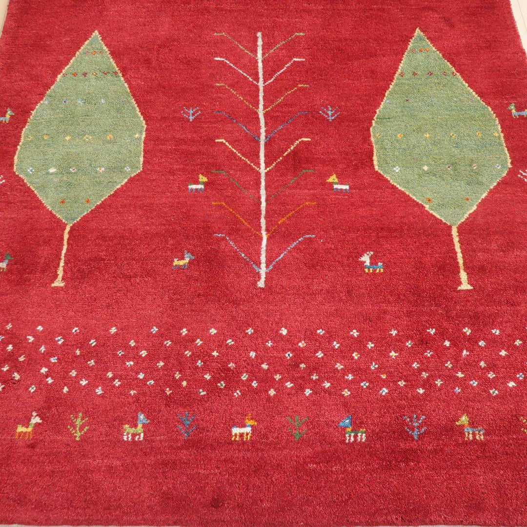 【セミオーダー受付中】  サイズ変更OK　カラー変更OK イラン　シラーズ産　ギャッベ 　（bl-11347）