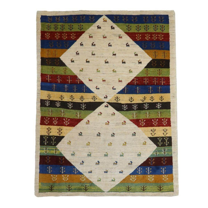 【セミオーダー受付中】  サイズ変更OK　カラー変更OK イラン　シラーズ産　ギャッベ 　（bl-11352）