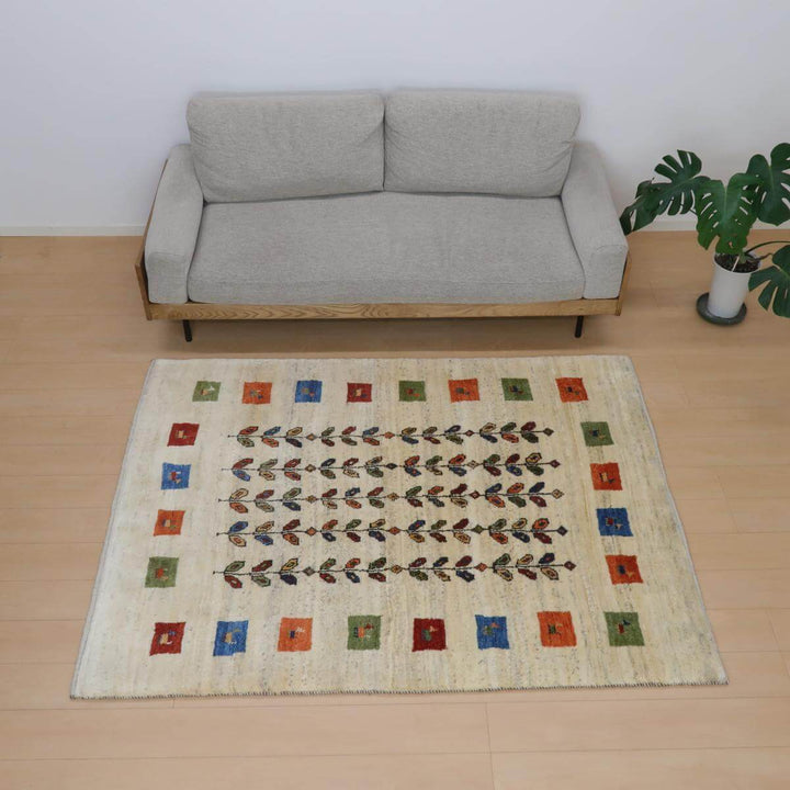 【セミオーダー受付中】  サイズ変更OK　カラー変更OK イラン　シラーズ産　ギャッベ 　（bl-11355）