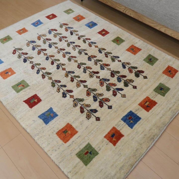 【セミオーダー受付中】  サイズ変更OK　カラー変更OK イラン　シラーズ産　ギャッベ 　（bl-11355）