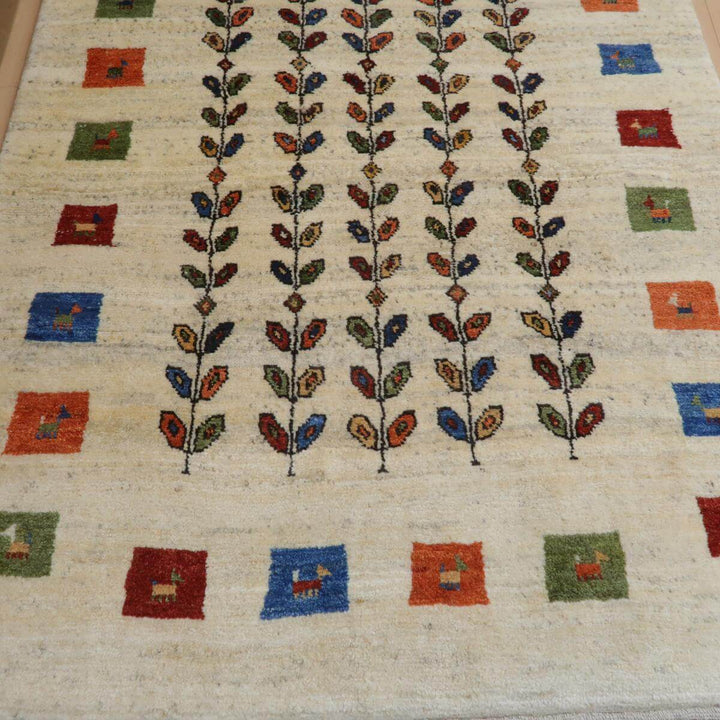 【セミオーダー受付中】  サイズ変更OK　カラー変更OK イラン　シラーズ産　ギャッベ 　（bl-11355）