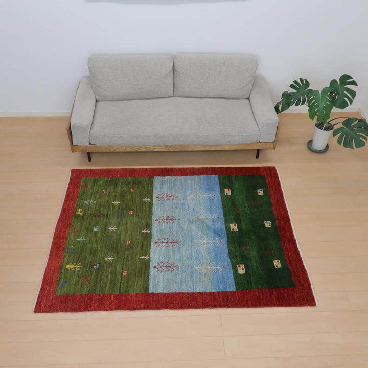 【セミオーダー受付中】  サイズ変更OK　カラー変更OK イラン　シラーズ産　ギャッベ 　（bl-11361）