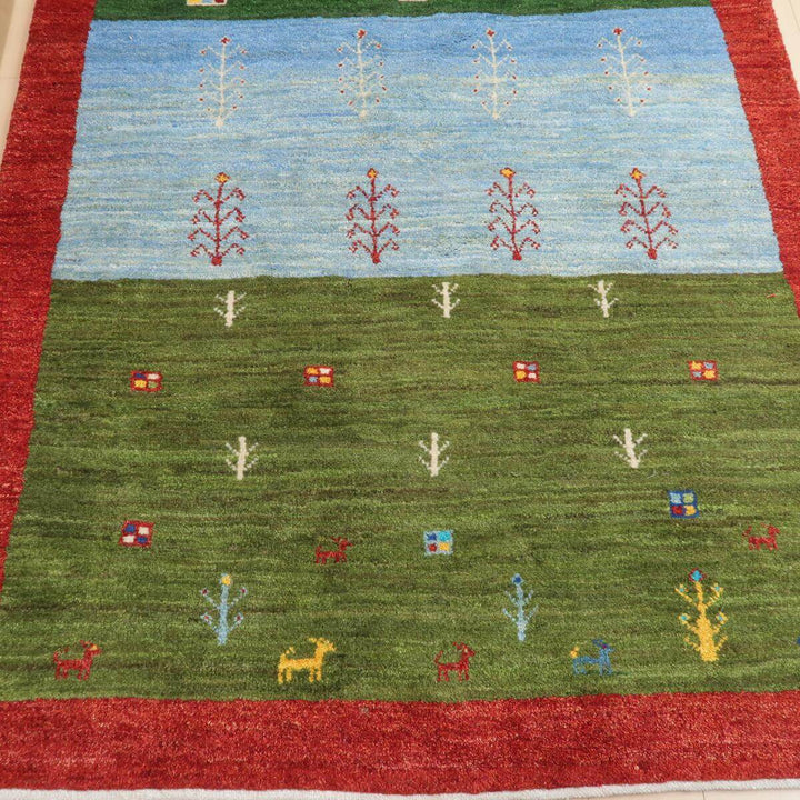 【セミオーダー受付中】  サイズ変更OK　カラー変更OK イラン　シラーズ産　ギャッベ 　（bl-11361）