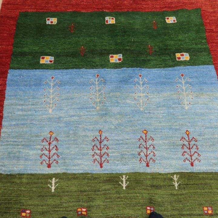 【セミオーダー受付中】  サイズ変更OK　カラー変更OK イラン　シラーズ産　ギャッベ 　（bl-11361）