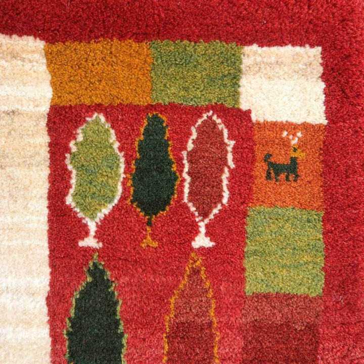 【セミオーダー受付中】  サイズ変更OK　カラー変更OK イラン　シラーズ産　ギャッベ 　（bm-10253）