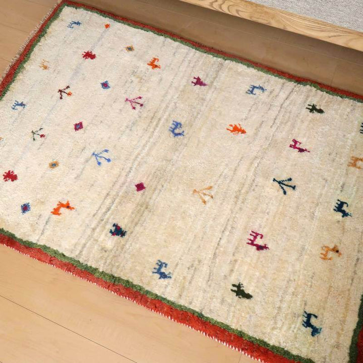 【セミオーダー受付中】  サイズ変更OK　カラー変更OK イラン　シラーズ産　ギャッベ 　（bm-10270）