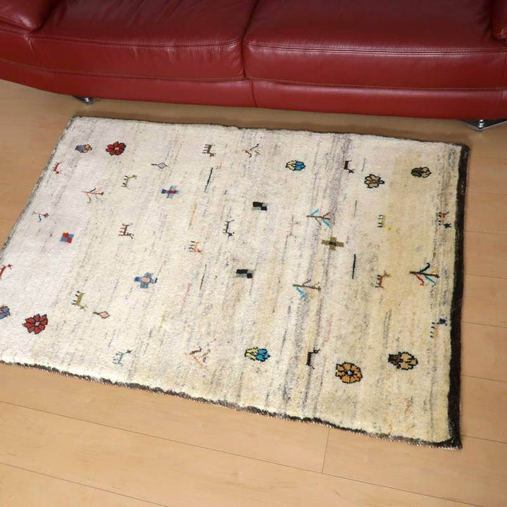 【セミオーダー受付中】  サイズ変更OK　カラー変更OK イラン　シラーズ産　ギャッベ 　（bm-10484）