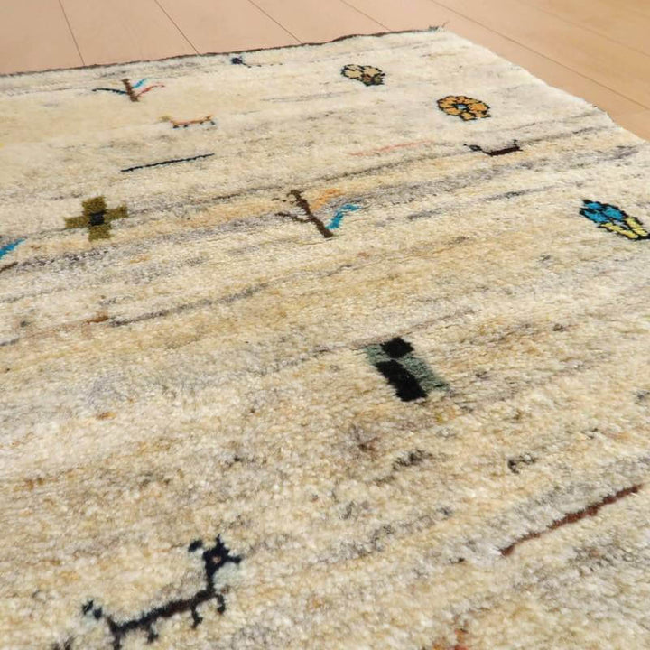 【セミオーダー受付中】  サイズ変更OK　カラー変更OK イラン　シラーズ産　ギャッベ 　（bm-10484）