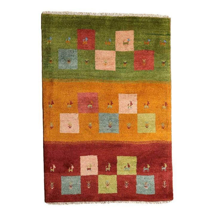 【セミオーダー受付中】  サイズ変更OK　カラー変更OK イラン　シラーズ産　ギャッベ 　（bm-10532）