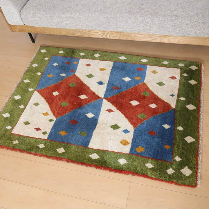 【セミオーダー受付中】  サイズ変更OK　カラー変更OK イラン　シラーズ産　ギャッベ 　（bm-10535）