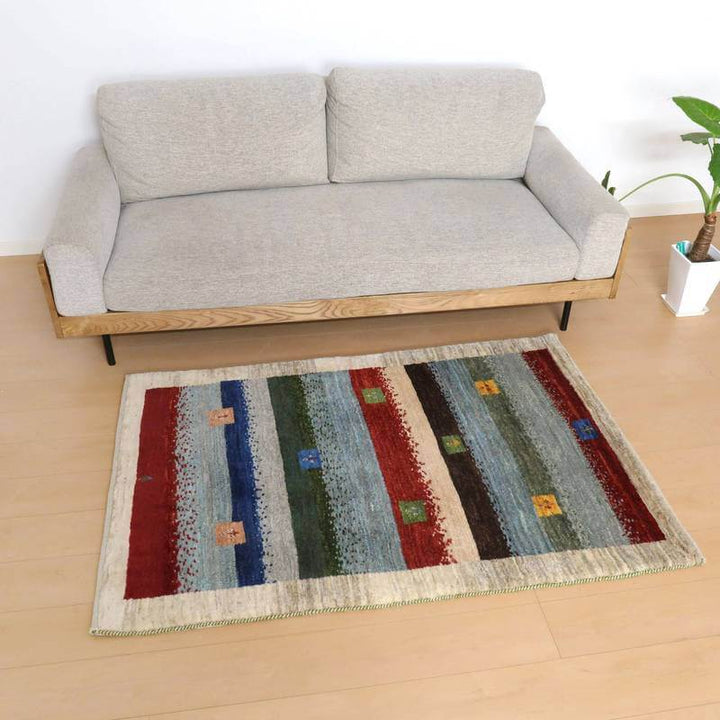 【セミオーダー受付中】  サイズ変更OK　カラー変更OK イラン　シラーズ産　ギャッベ 　（bm-10549）