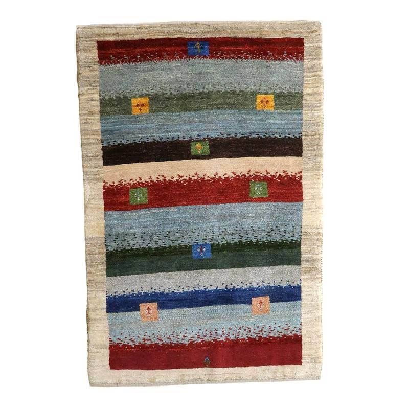 【セミオーダー受付中】  サイズ変更OK　カラー変更OK イラン　シラーズ産　ギャッベ 　（bm-10549）