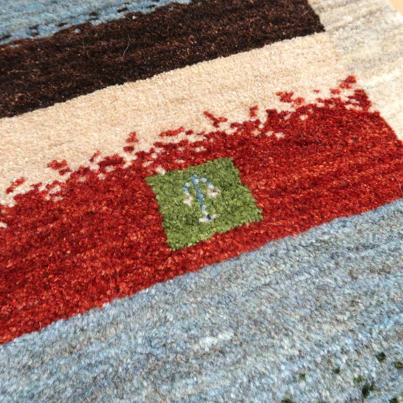 【セミオーダー受付中】  サイズ変更OK　カラー変更OK イラン　シラーズ産　ギャッベ 　（bm-10549）