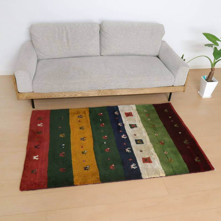 【セミオーダー受付中】  サイズ変更OK　カラー変更OK イラン　シラーズ産　ギャッベ 　（bm-10556）