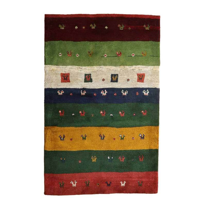 【セミオーダー受付中】  サイズ変更OK　カラー変更OK イラン　シラーズ産　ギャッベ 　（bm-10556）