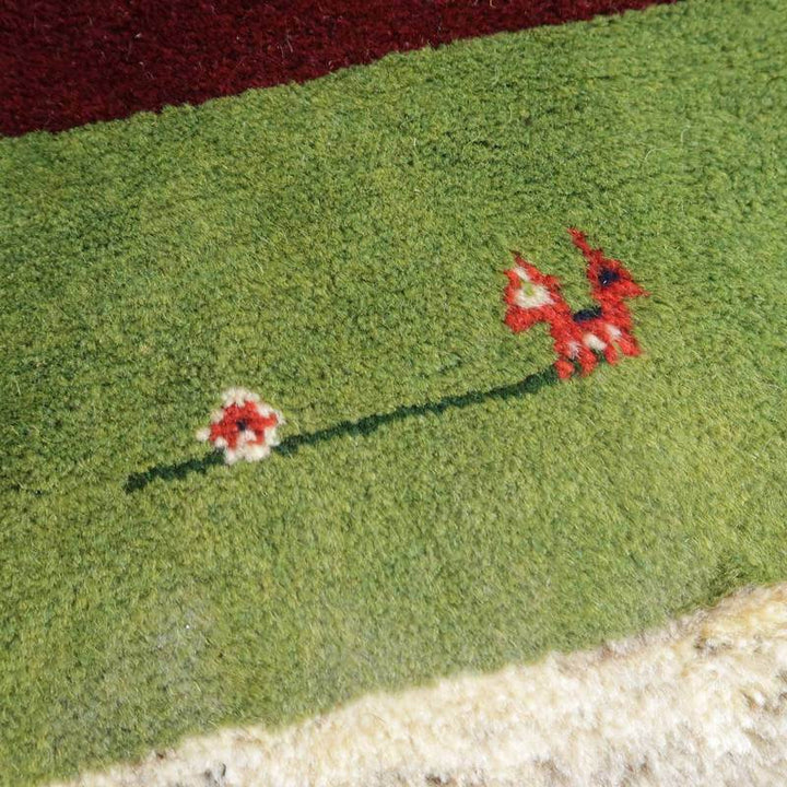 【セミオーダー受付中】  サイズ変更OK　カラー変更OK イラン　シラーズ産　ギャッベ 　（bm-10556）