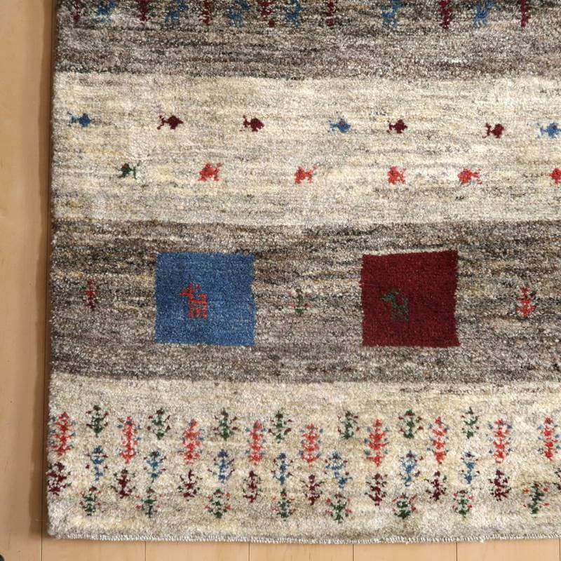 【セミオーダー受付中】  サイズ変更OK　カラー変更OK イラン　シラーズ産　ギャッベ 　（bm-10562）